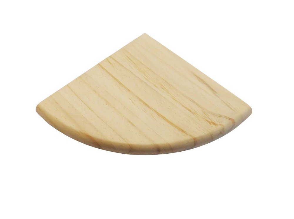 Farmhouse Style Round Front Corner Shelf Rustic Solid Pine Unfinished