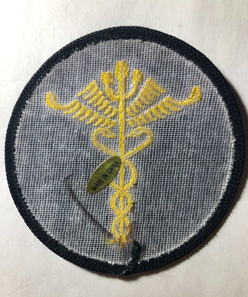Black and Gold Medical Patch ~ 3”