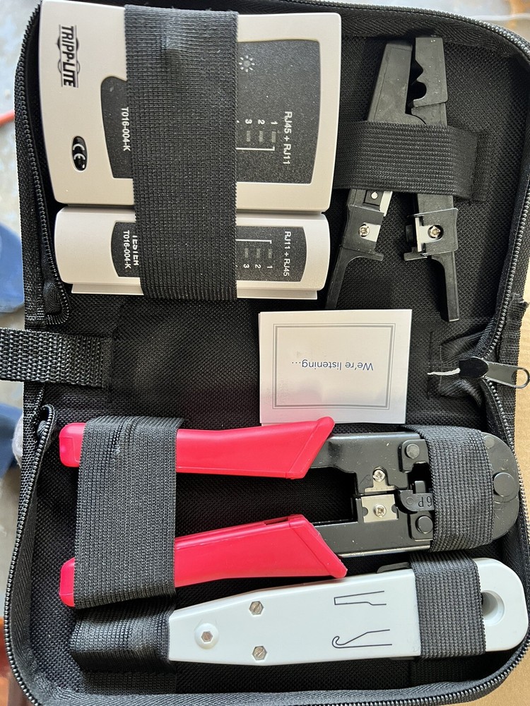 Tripp Lite 4-Piece Network Installer Tool Kit, Cable Tester, Crimper, LSA