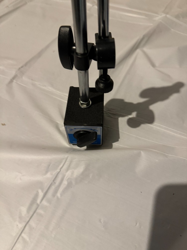 Universal Magnetic Base Holder 132lbs Force & 1" Dial Indicator White Face