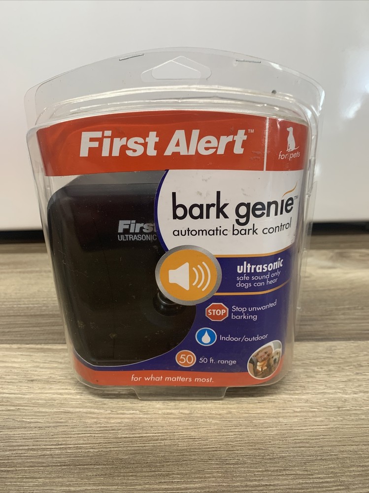 First Alert Bark Genie Automatic Ultrasonic Bark Deterrent Device *Open Box*