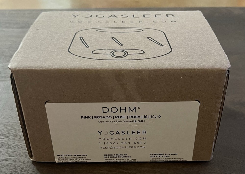 Yogasleep Dohm White Noise Machine White Pink Adjustable Volume Fan-Based