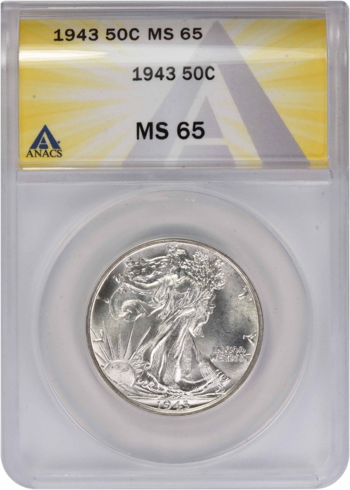1943 Walking Liberty Silver Half Dollar MS65 ANACS