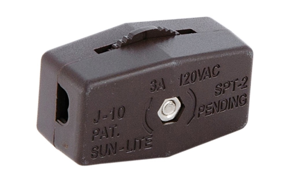 B&P Lamp Brown Inline Rotary Switch