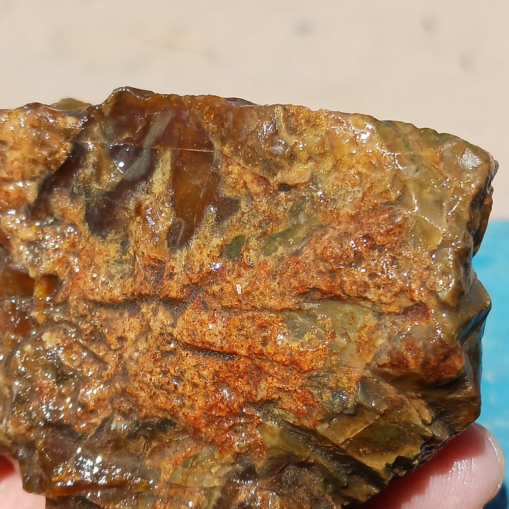 Moss Agate Jasper Unique Colors Chalcedony Matrix Rough Interesting Specimen