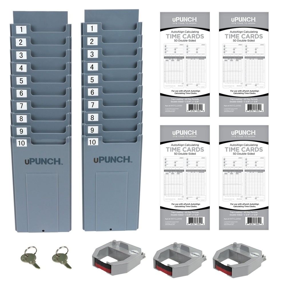 uPunch HN4500 Advanced Calculating Time Clock Bundle for Small Business: Comp...