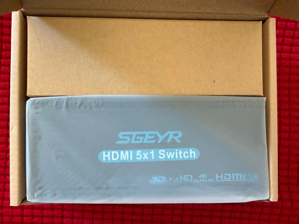 SGEYR 5x1 Switch Selector Port Box with IR Remote Control HDMI Switch