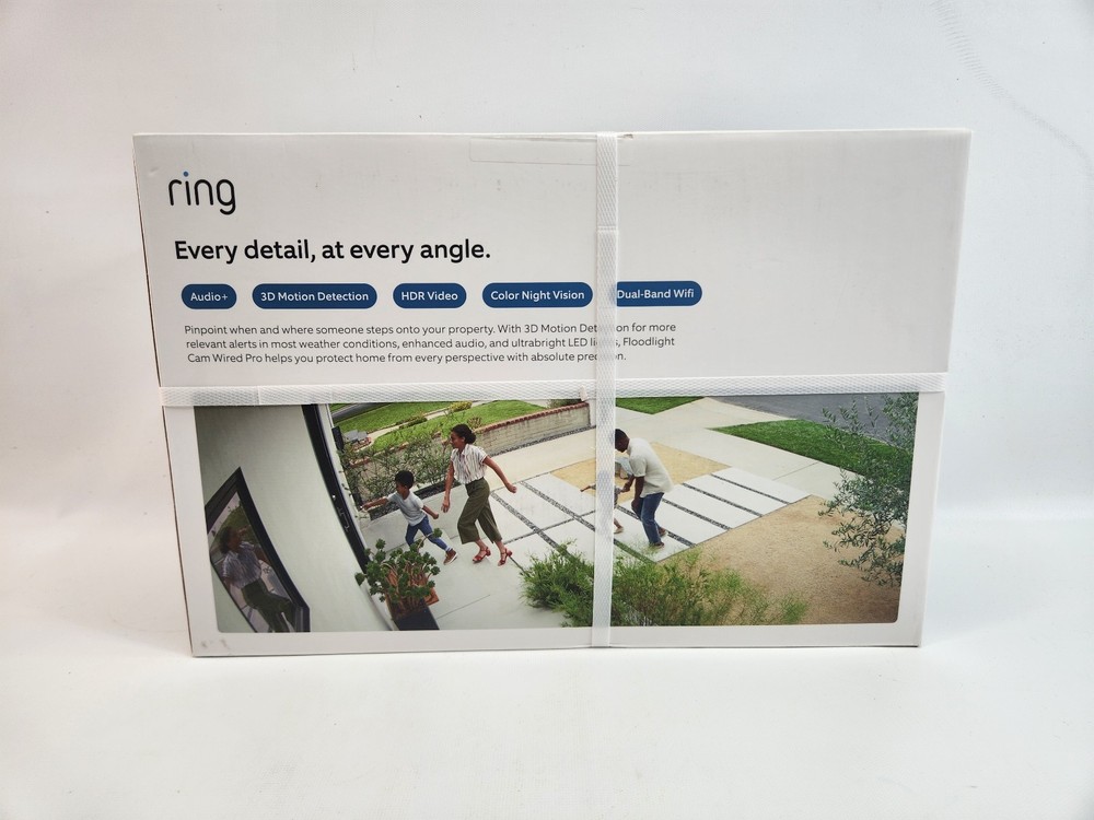 Ring Floodlight Camera Pro w/ 2K Video and Ring Vision - New Sealed