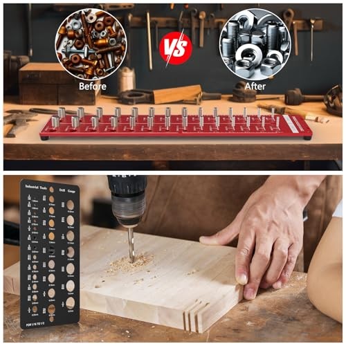 Thread Checker 2 PCS, Nut and Bolt Thread Checker, Aluminum Bolt Size and