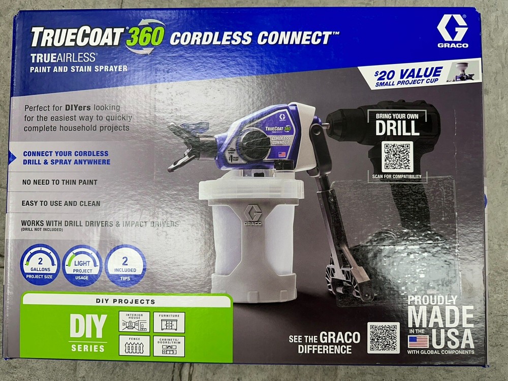 Graco TrueCoat 360 Cordless Connect 26D362- New