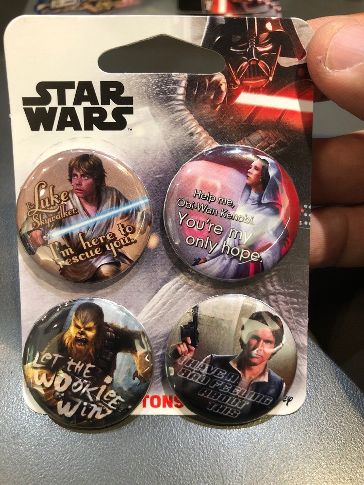 Star Wars 4 Button Pack Set. Wincraft
