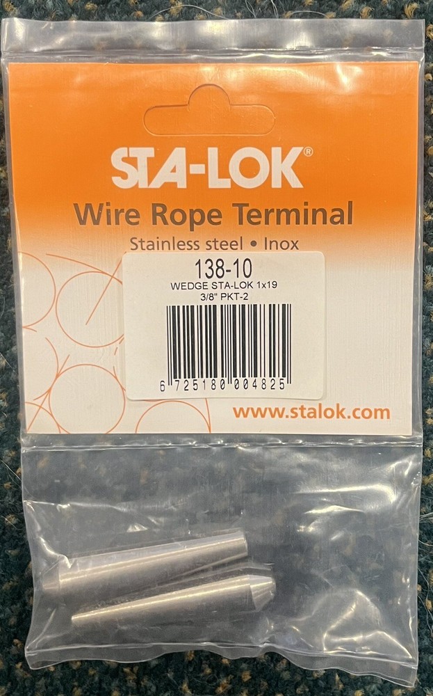 STA-LOCK Wire Rope Terminal 3/8" 138-10 (2 Pack)