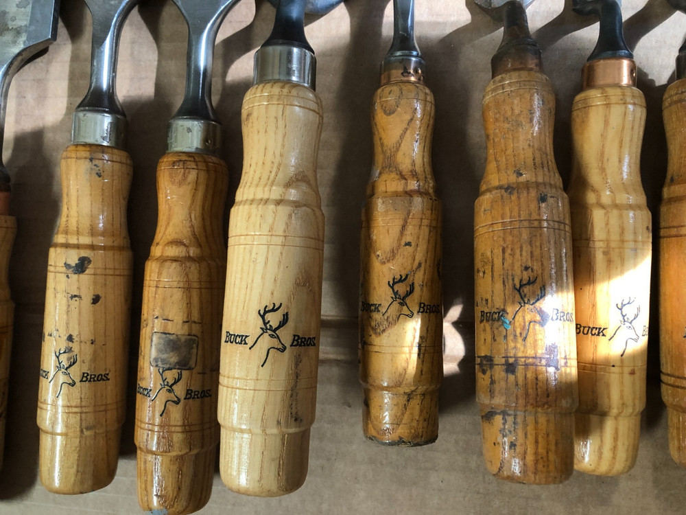 Graduated Cranked Neck Set of 10 Buck Bros Gouges Tang Chisels