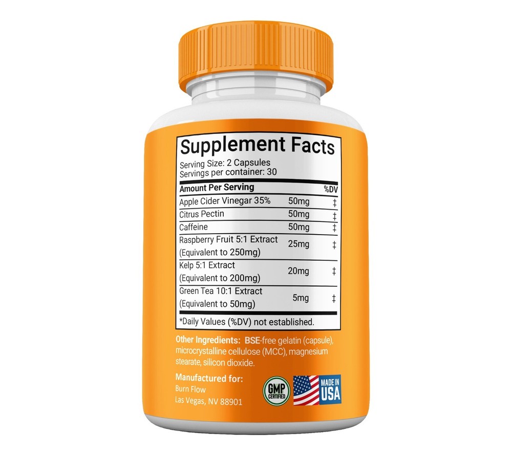 BurnFlow Capsules, Max Strength Formula, Burn Flow Supplement (10 Pack)