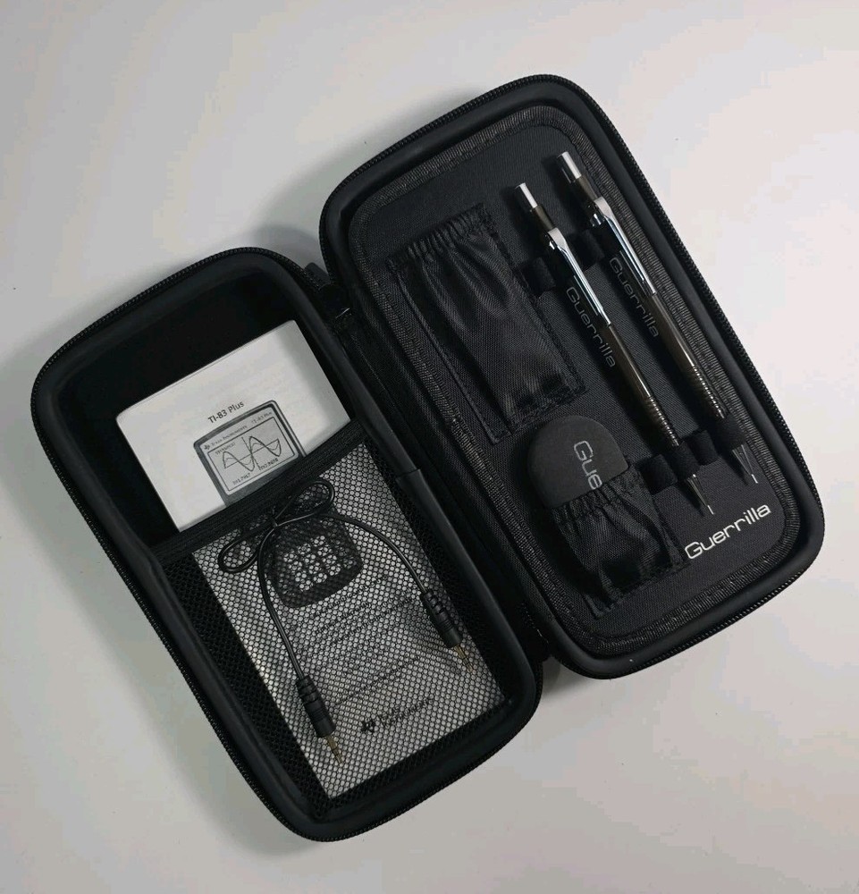 Texas Instruments TI-83 Plus Graphing Calculator w/ Guerrilla Case/Accessories