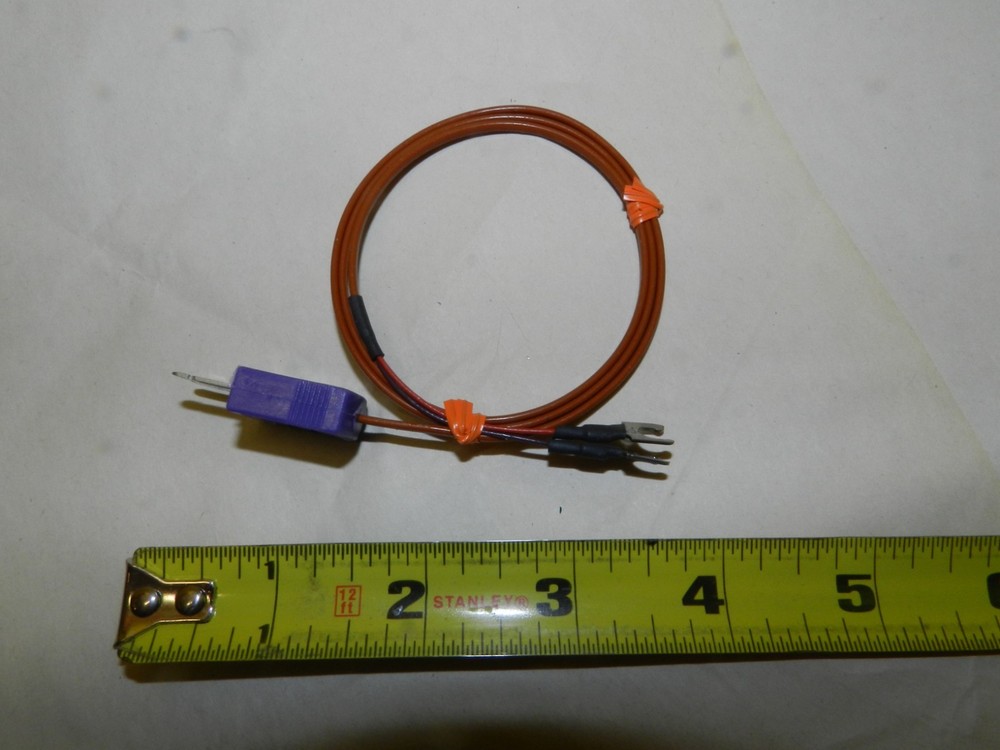 Omega TEC-E2-18 Thermocouple Extension Cable E-Type W/Mini Connector & Spade Lug