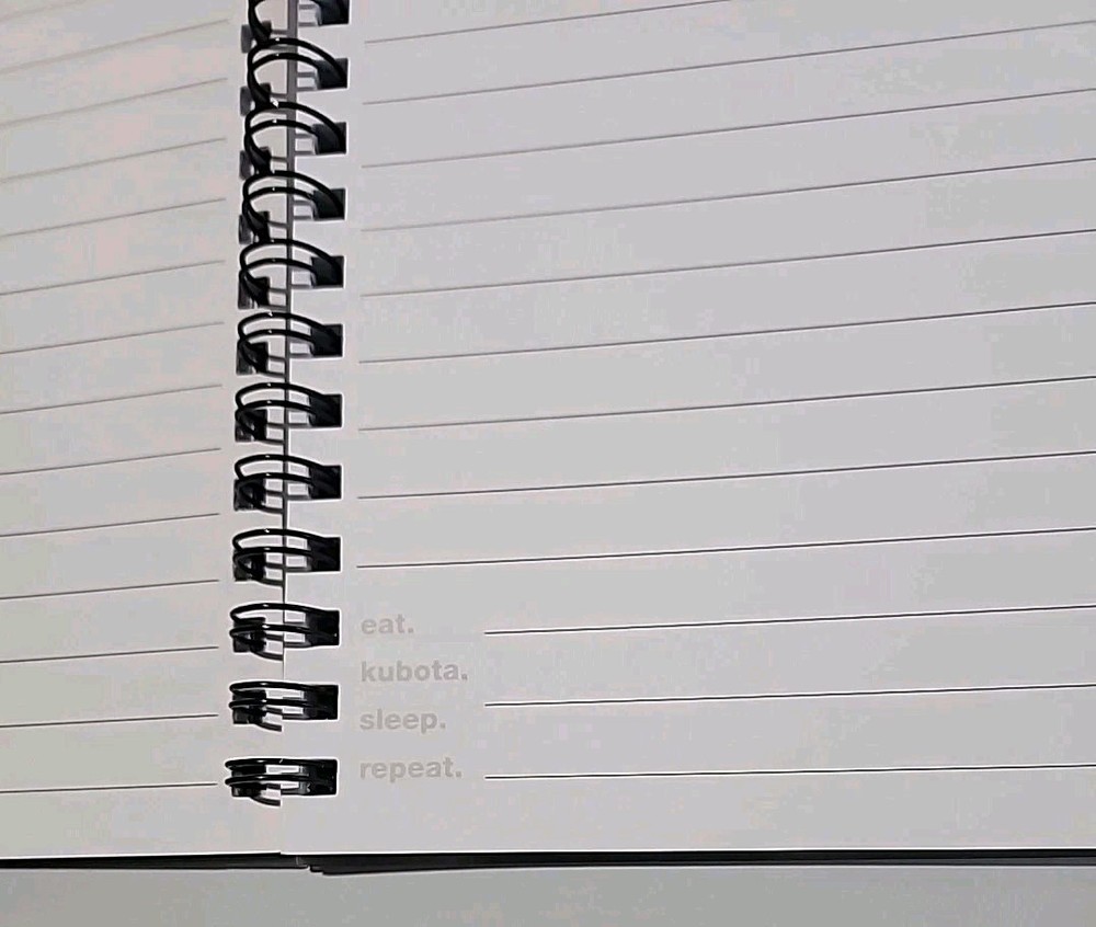 Kubota Spiral Notebook Lined 100 Pages