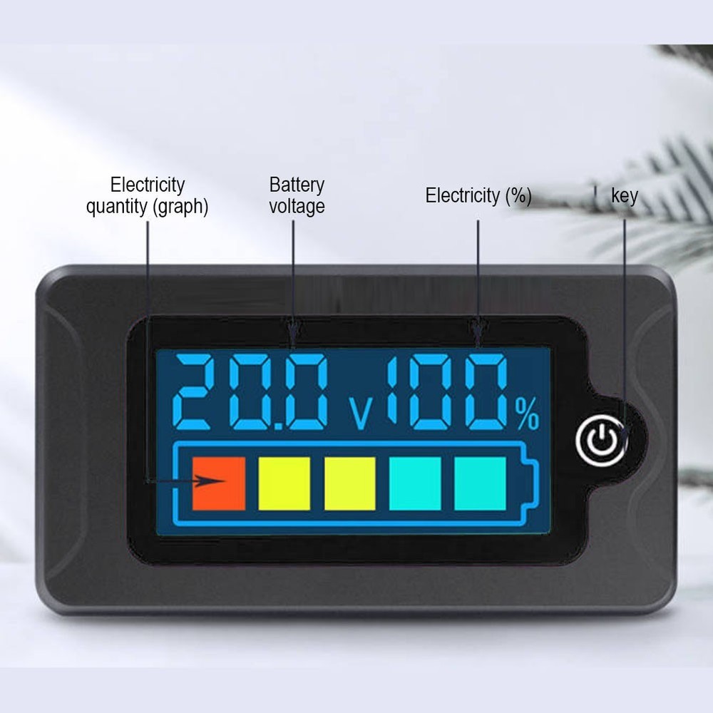 Battery Power Meter for 8 to 100V Range Suitable for For various Applications