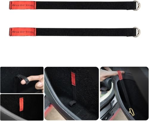2Pcs Vehicle Door Emergencies Pull Cords, High Strength Nylon Emergencies Pull
