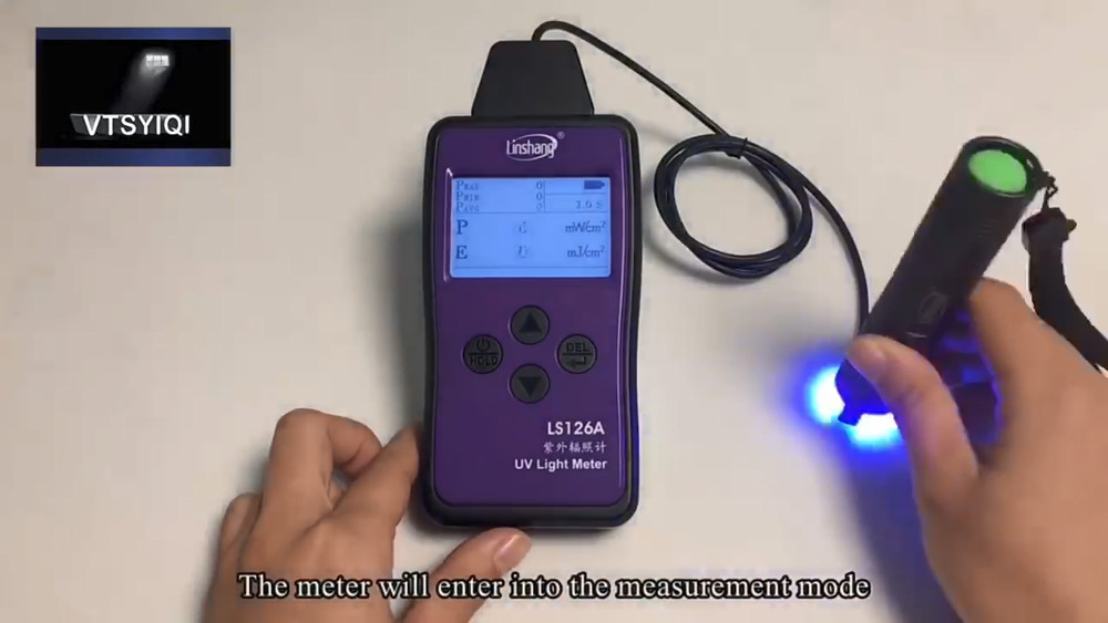 UV Light Meter Intensity Meter Ultraviolet Irradiance for UVA LED Light Source