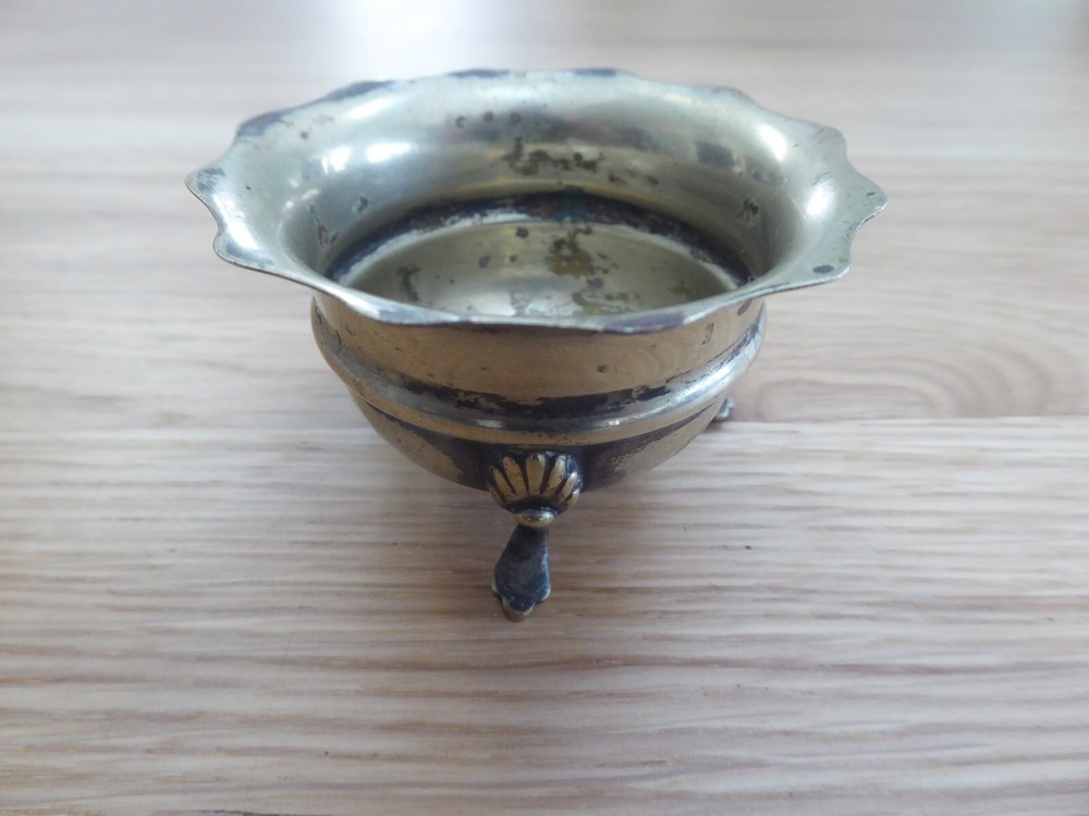 Antique Footed Silver Plate Salt Cellar