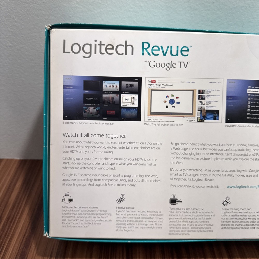 Logitech Revue Digital HD Google TV Media Player Streamer Keyboard Controller