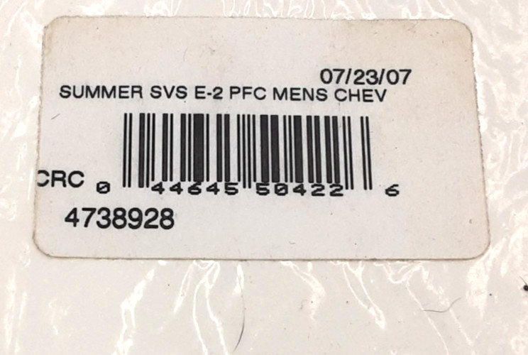 US Army Summer Service E2 Private First Class Mens Chevron Patch 2 In Package