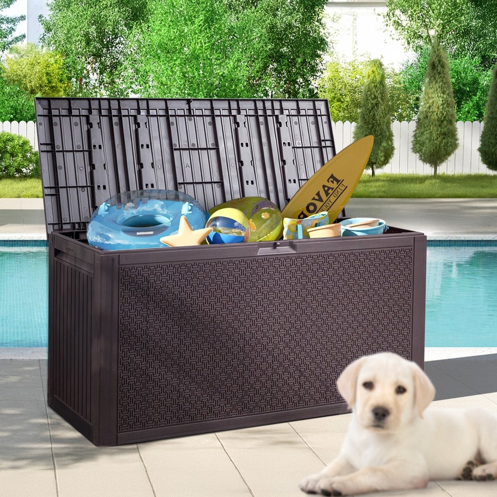 90 Gallons Outdoor Maze Pattern Plastic Injection Garden Plastic Storage Box