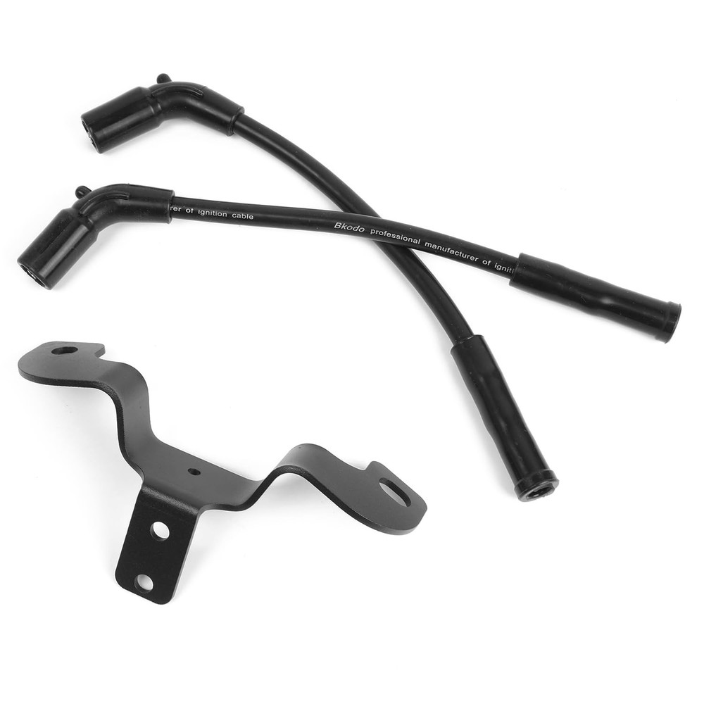 Coil and Ignition Relocation Bracket with 10mm Thick Spark Plug Wires Compati...