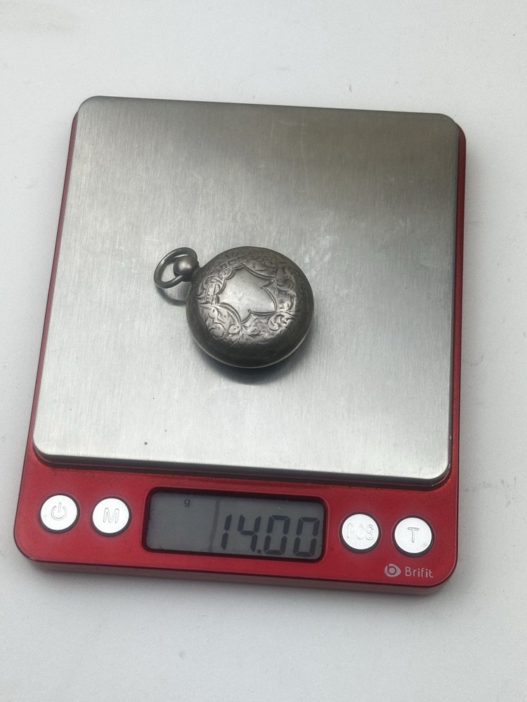 Antique Solid Silver Hallmarked Sovereign Single Side Opening Case