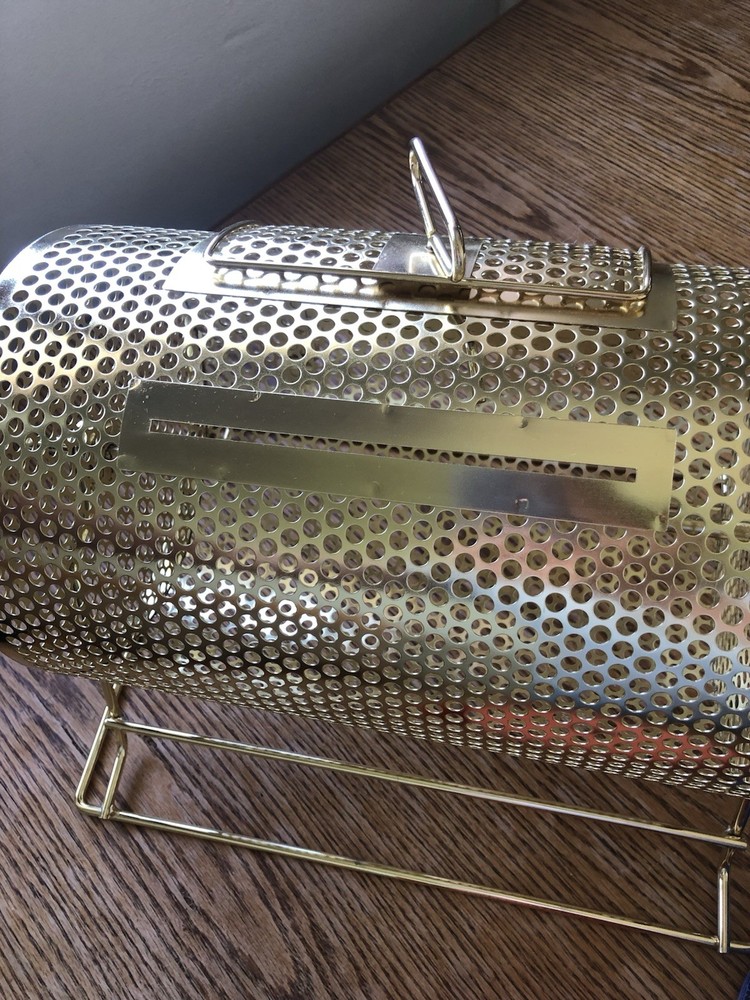 Small Brass Raffle Ticket Drum With Tickets