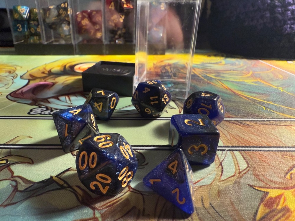7 Piece Polyhedral Dice Set For Tabletop Gaming. (NEW), Includes Case!!! (D13)