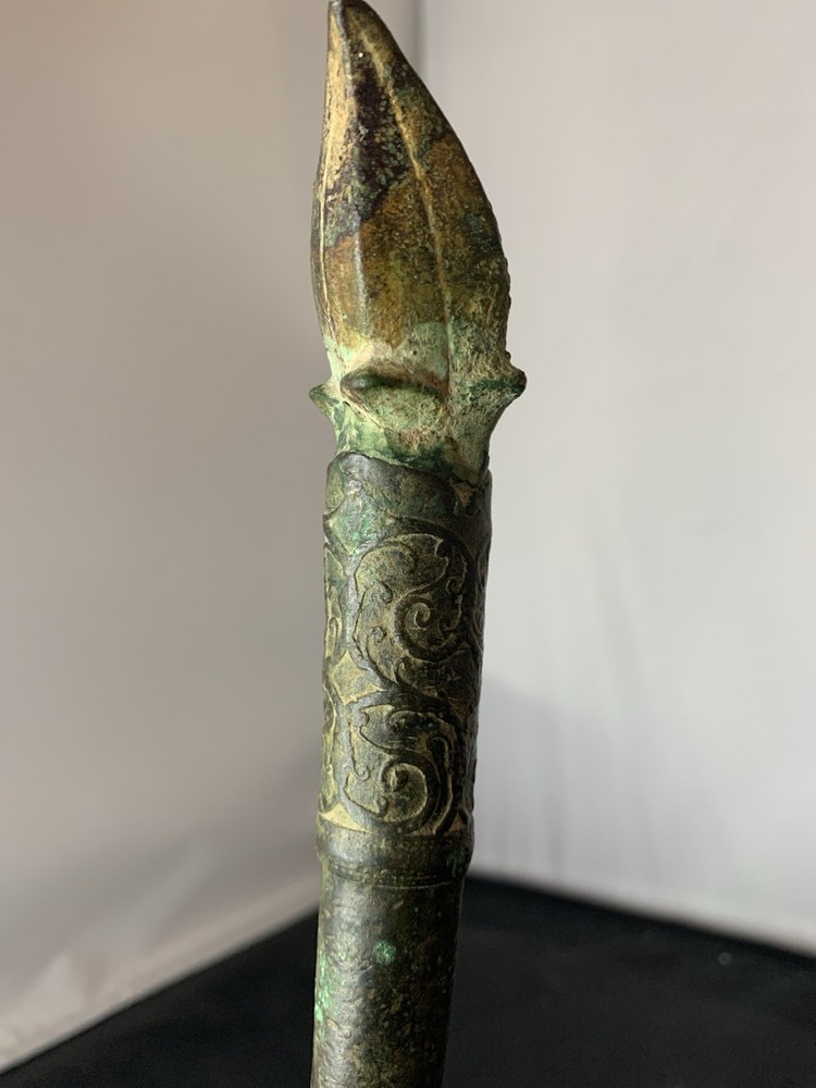 Antique Khmer bronze dagger knife