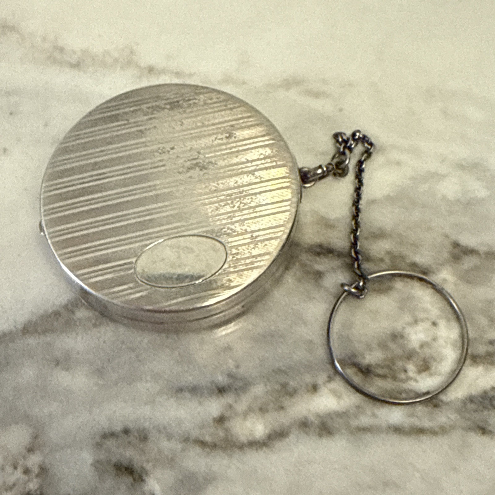 Vintage Sterling Silver Pill Box Keychain 15.5 Grams Palm Beach Estate Find Nice