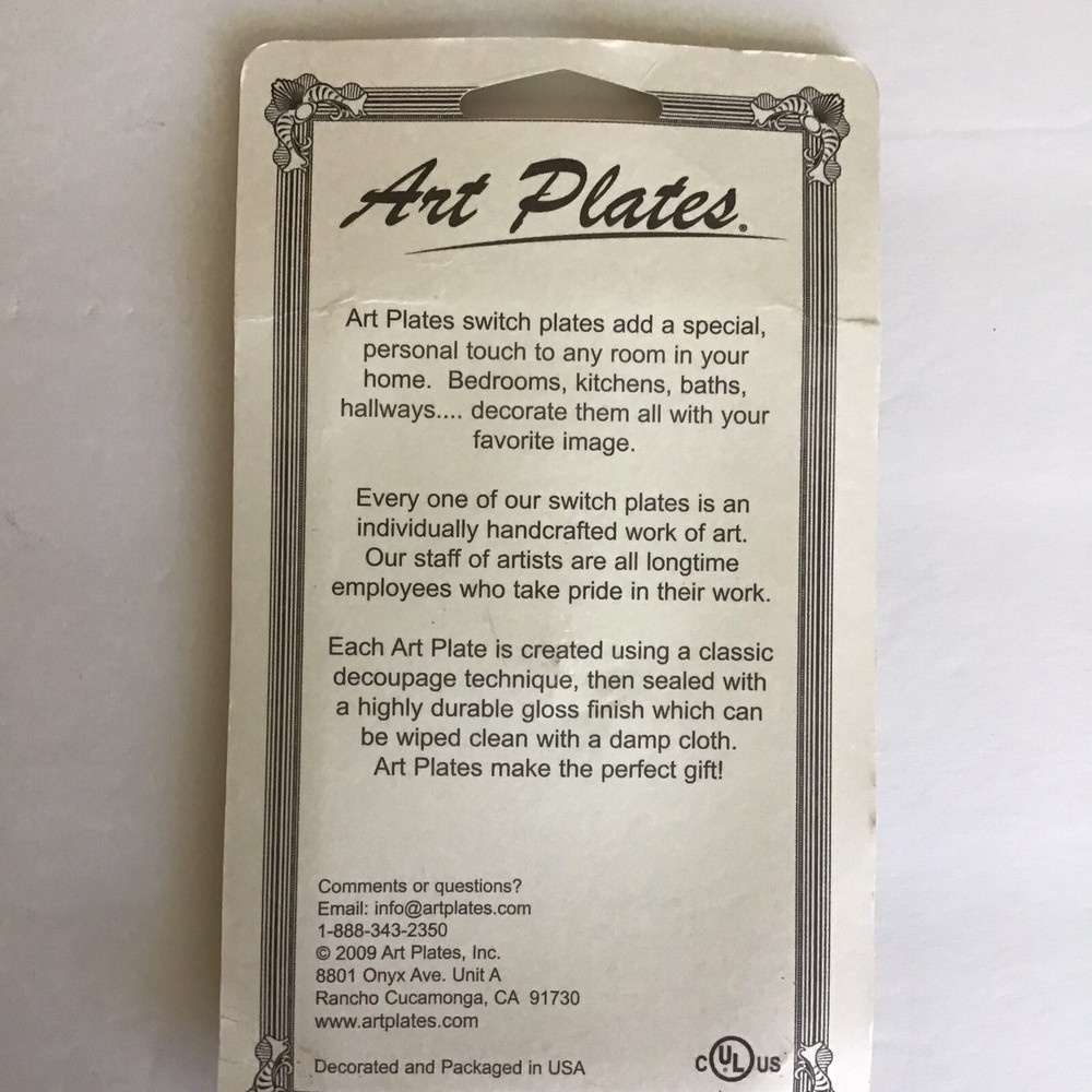 Art Plates Handcrafted Chevy Switch Plate