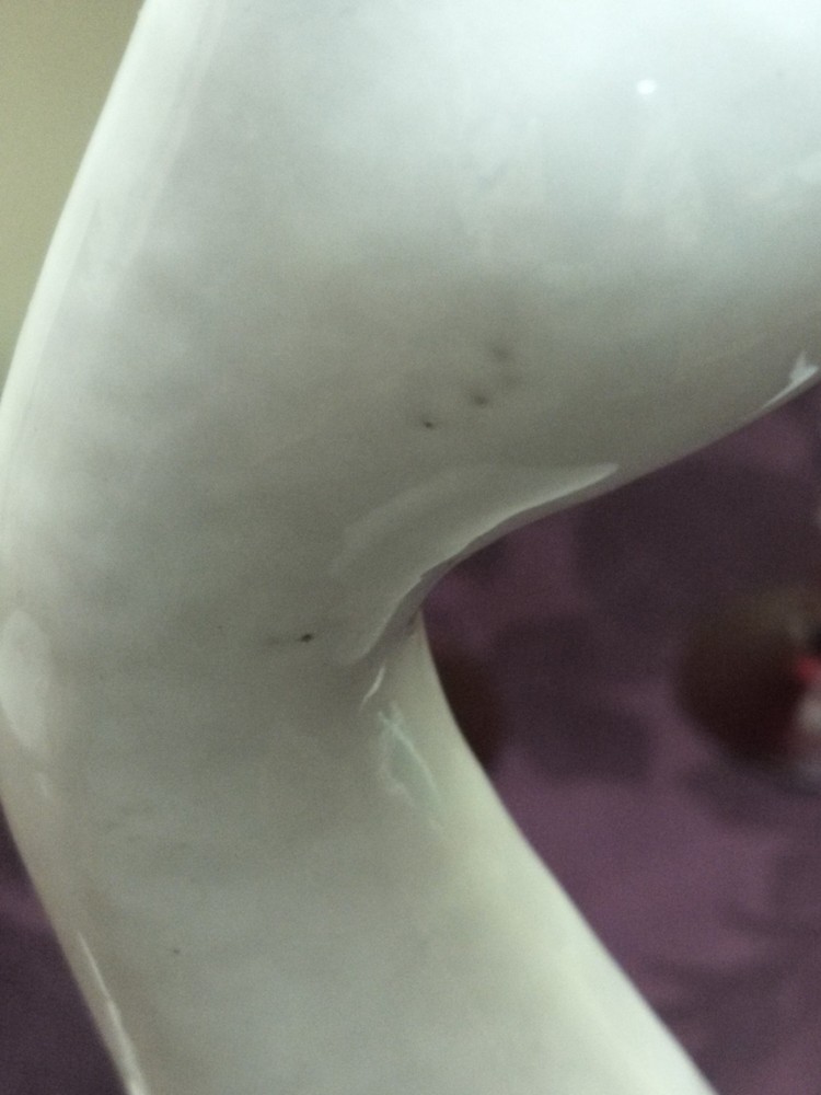 Ceramic White Goose Signed Made In Italy