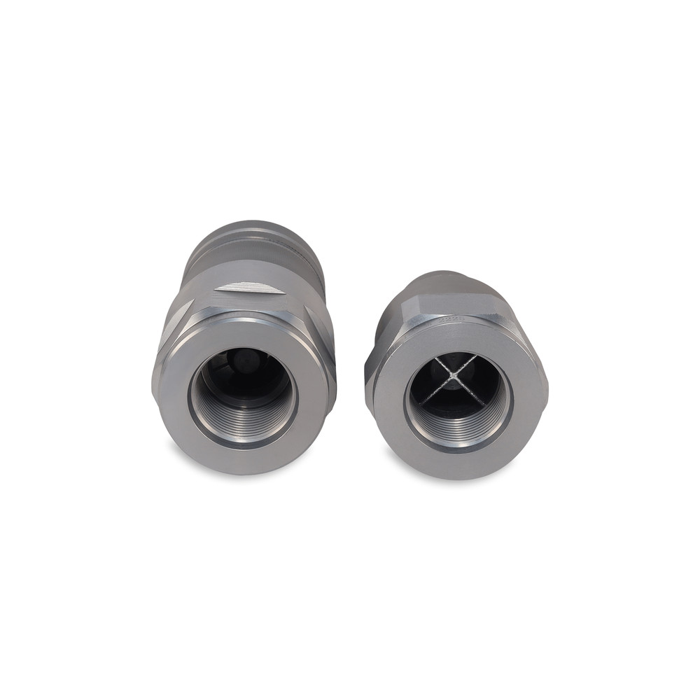 1″ Flat Face Hydraulic Quick Couplers Set - 1″ SAE Thread
