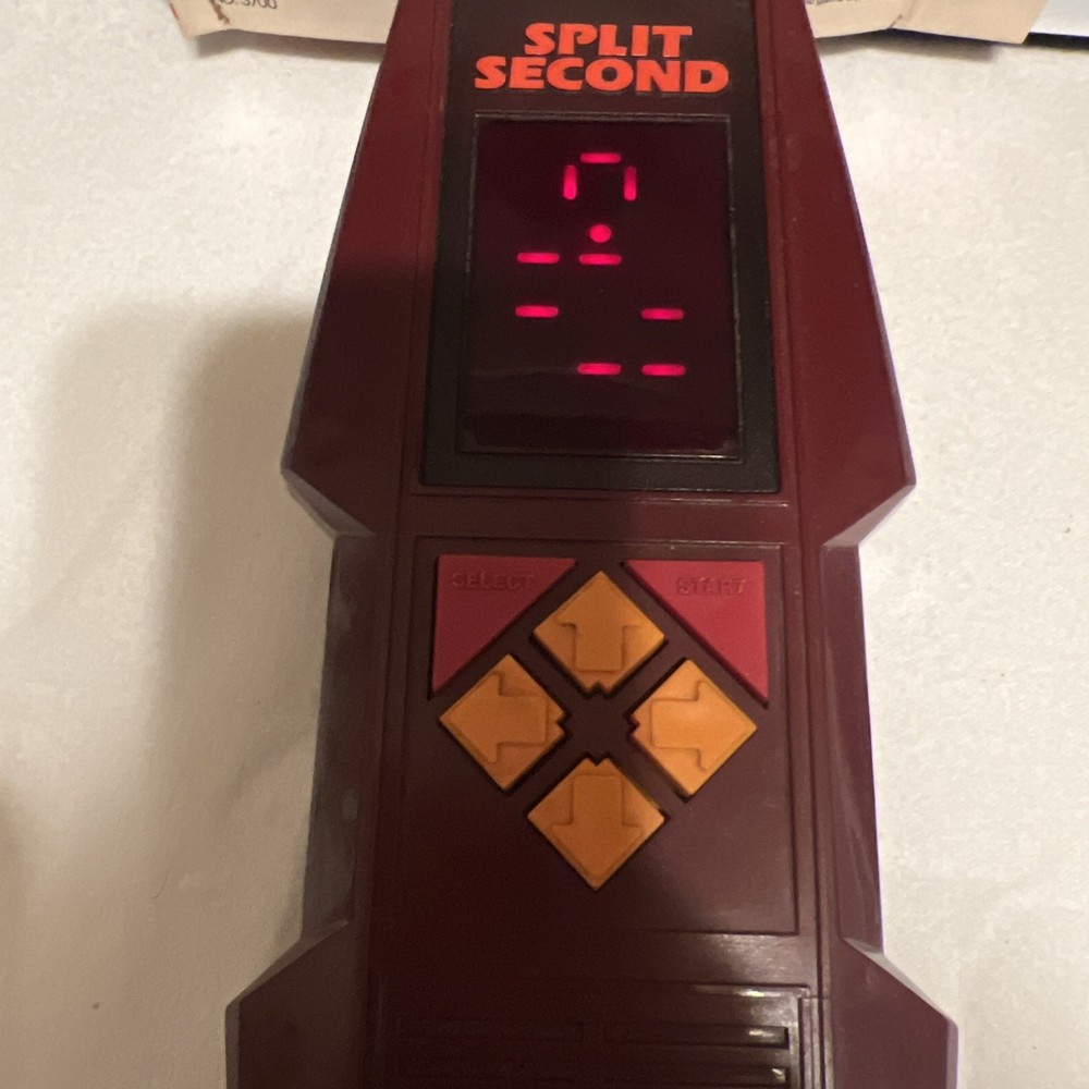Vintage 1980 Parker Brothers Split Second Electronic Handheld Game Retro WORKS