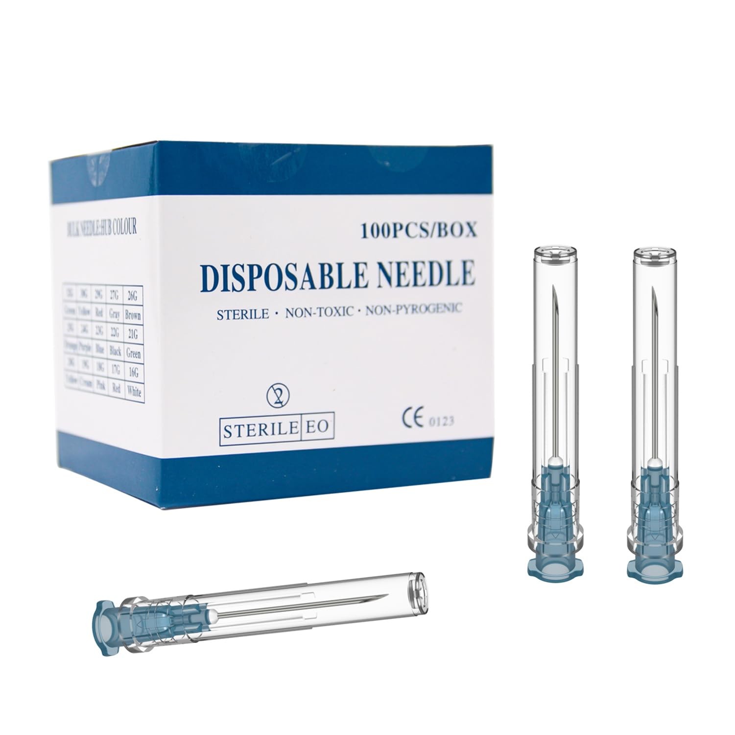 23 Gauge 1 Inch Needle(100 Pack), Luer Lock Industrial 23G-1 IN 25mm