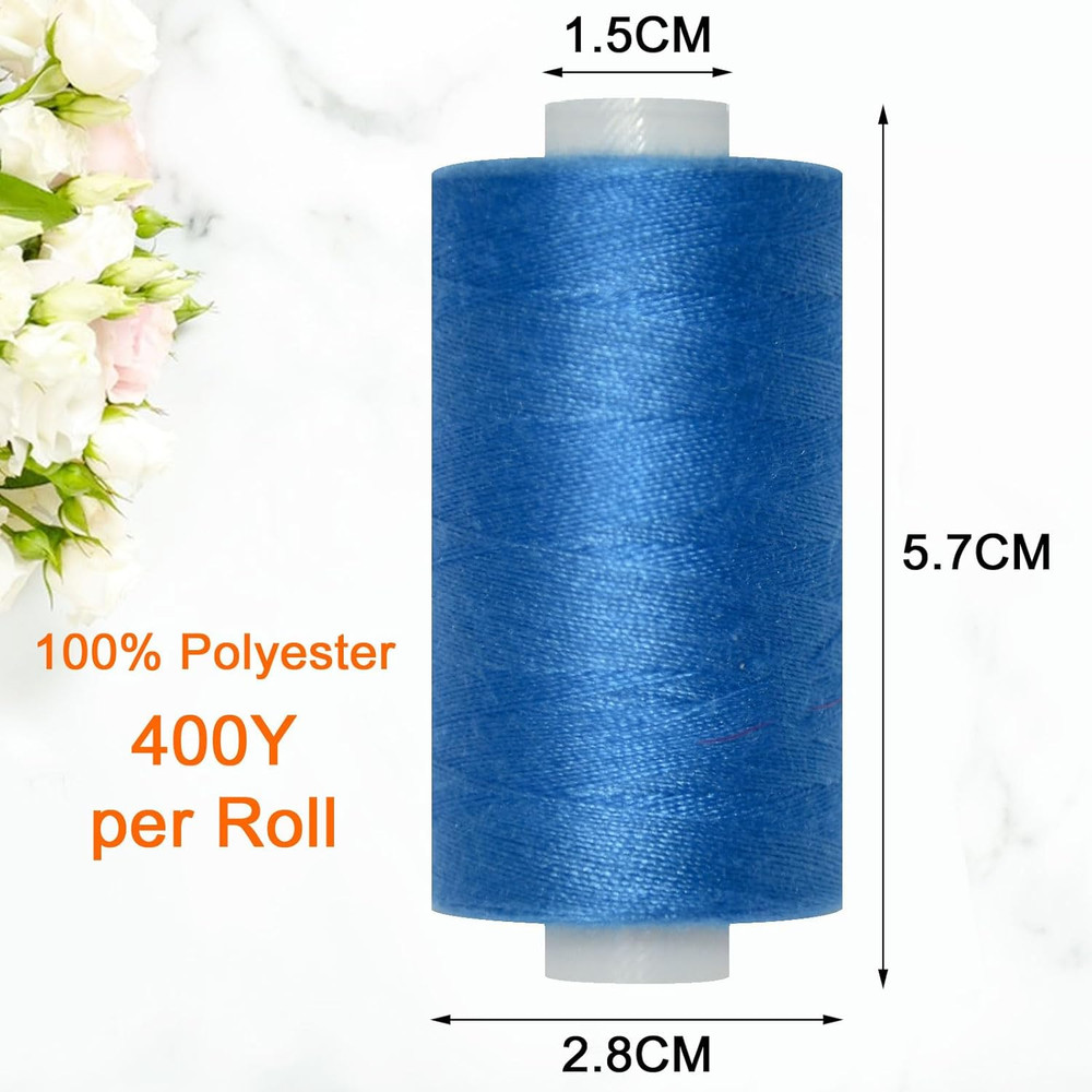 All Purpose Sewing Thread-2 Spools of Hand Polyester Sewing Thread for Sewing Ma