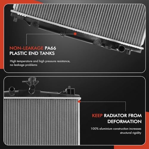 Engine Coolant Radiator Assembly Compatible with Mazda 2 2011 2012 2013 2014