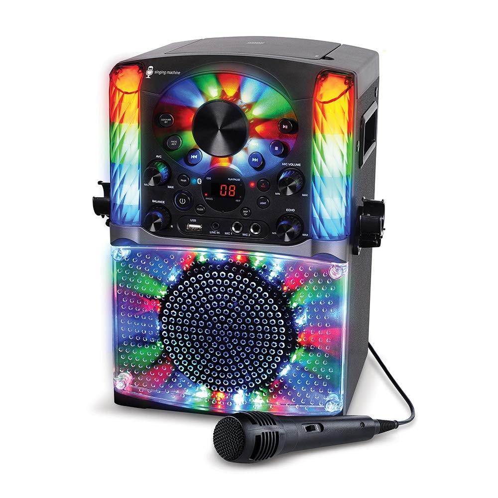 Singing Machine SML625BTBKD Karaoke Machine, Portable Bluetooth CD+G Karaoke