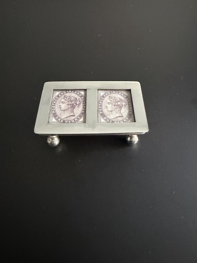 Victorian Style Solid Silver Double Stamp Case Box CME Jewellery c1990