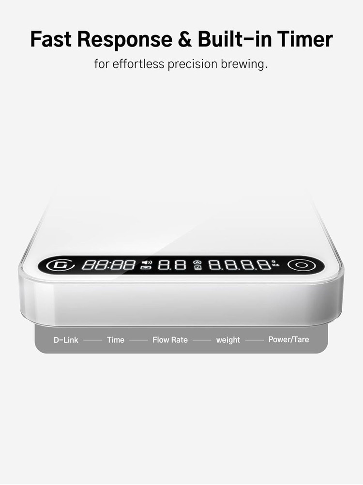 COFFMETER Smart Coffee Scale Timer Flow Rate App 0.1g Precision White - NIB