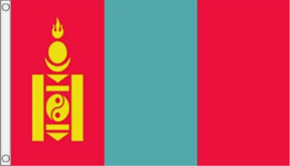 MONGOLIA FLAG 5' x 3' Mongolian Flags Asia Asian Flags