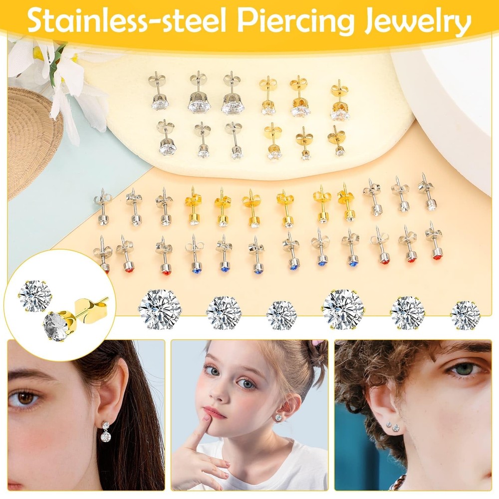 Professional Ear Piercing Gun, Reusable Machine with Dark Black