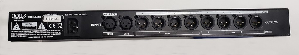Rolls RA163 8-Channel Distribution Amplifier