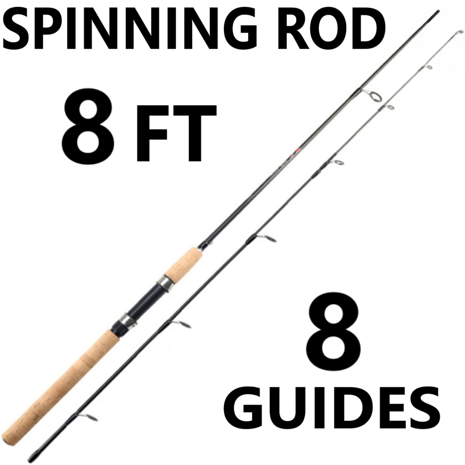 Fishing Spinning Rod Carbon Fiber Portable Medium Fast Lightweight 6f 7f 8f 9f