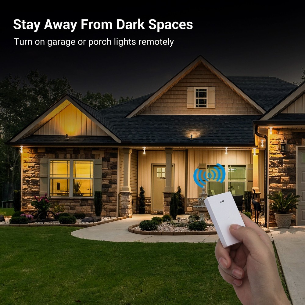 DEWENWILS Remote Control Light Socket, Mounted Wireless Light Switch 100FT Range