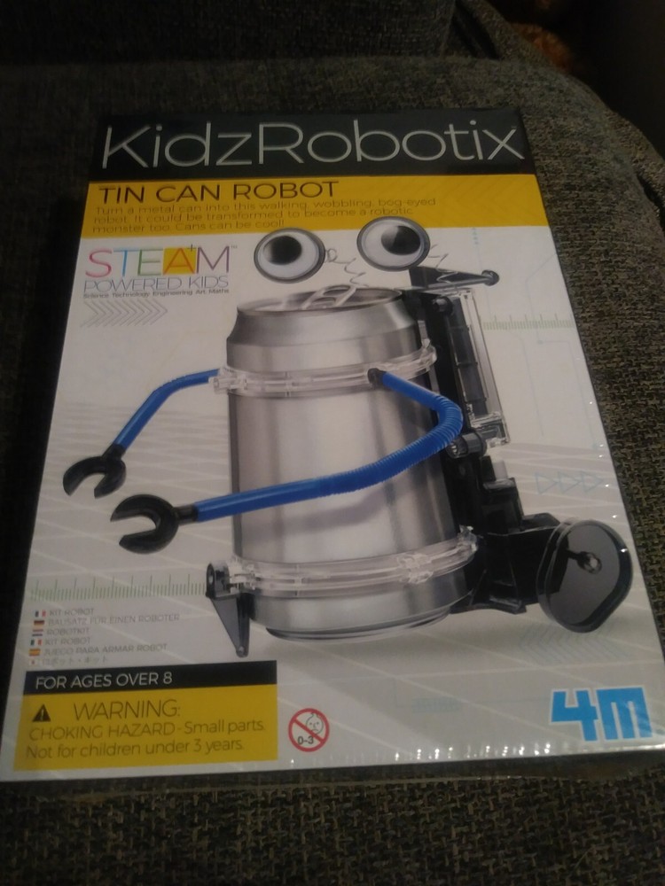 KidzRobotix- Tin Can Robot- New Still In Plastic